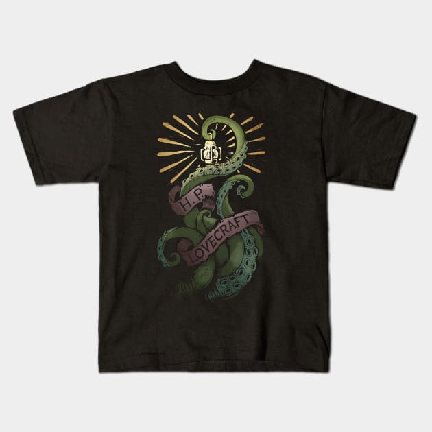 Lovecraftian Kids T-Shirt by JennyPool